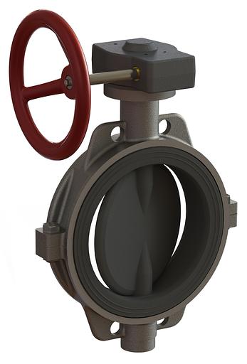 Затвор дисковый с ручным управлением редуктор DN 500 фото 1