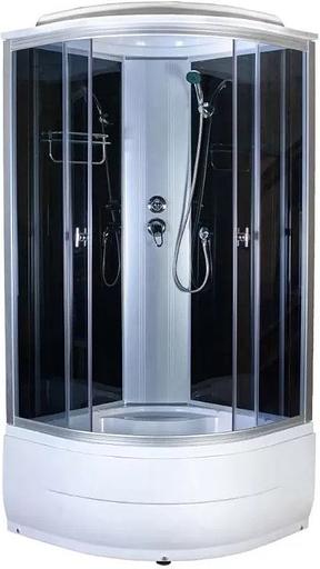 Душевая кабина Aquapulse 100x100 4103D grey black полукруглый поддон фото 1