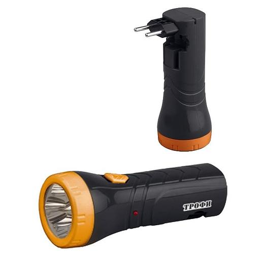 Фонарь ручной ТРОФИ TA4 (акк. 4V 0.5Ah) 2 режима, вилка 220V Опт фото 1