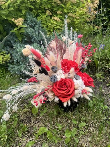 Букет из сухоцветов 35 см код 121009818 ОПТ фото 1