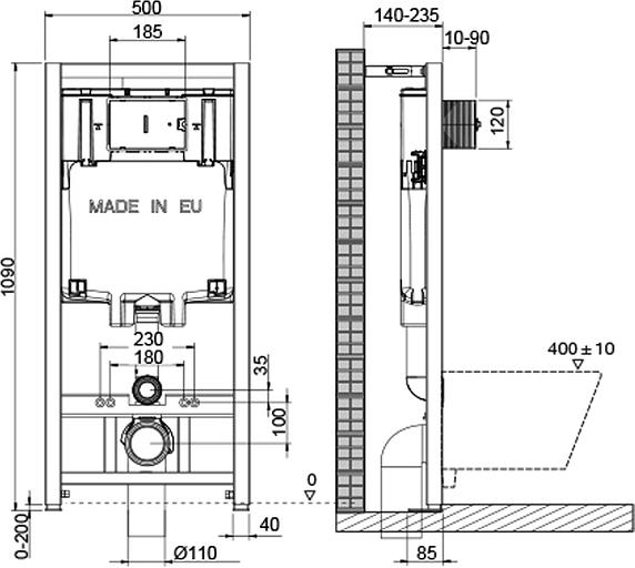Инсталляция для унитазов Oli Eco 886914RDOO фото 5