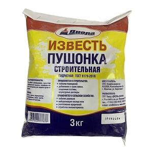 Известь Пушонка Строительная, 3 кг (гидратная) Опт фото 1
