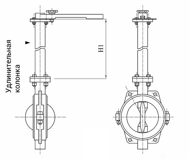 Затвор дисковый с электроприводом DN 200 фото 2