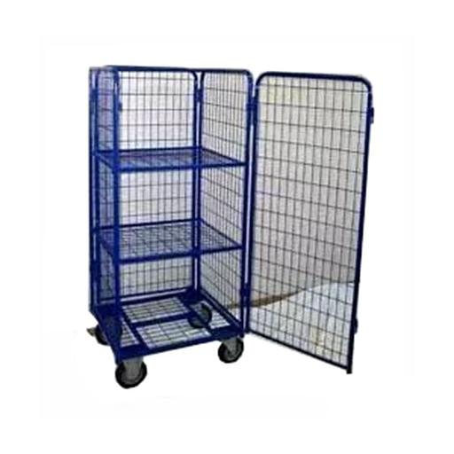 Тележка-стеллаж с дверцей для перевозки и хранения белья ТБ 12.3 фото 1