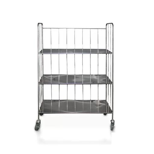 Тележка-стеллаж для прачечной ТП 21 (ТСП 500) из нержавейки фото 1