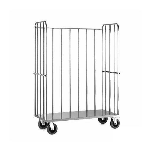 Тележка-стеллаж для прачечной ТП 21.1 из нержавейки фото 1