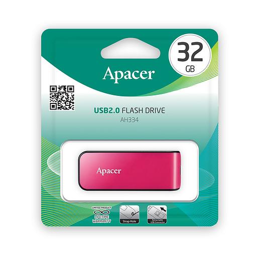 USB Флэш Apacer AH334 AP32GAH334P-1 32GB USB 2.0 Розовый фото 3