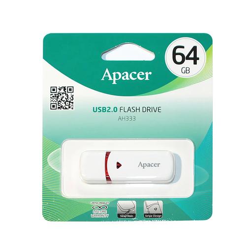 USB Флэш Apacer AH333 AP64GAH333W-1 64GB USB 2.0 Белый фото 3