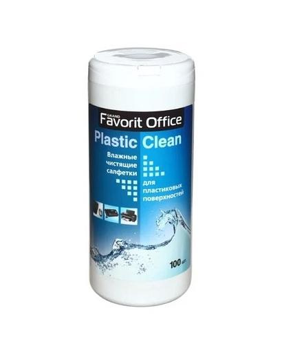 Влажные салфетки для пластика туба 100 салфеток FAVORIT OFFICE Plastik Clean F230007 фото 1