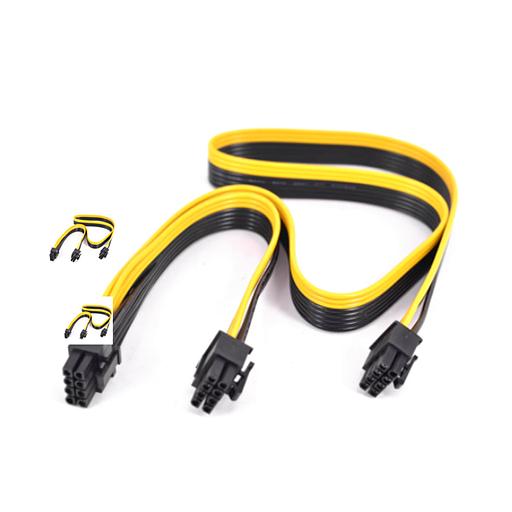 Кабель питания X-Game 8pin to dual 6+2 Mix Мужской кабель питания Калибр провода 18AWG Длина 60 см + 20 фото 1