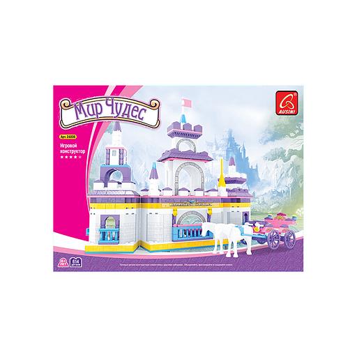 Игровой конструктор Ausini 24806 Мир Чудес Сказочный замок 614 деталей Цветная коробка фото 1
