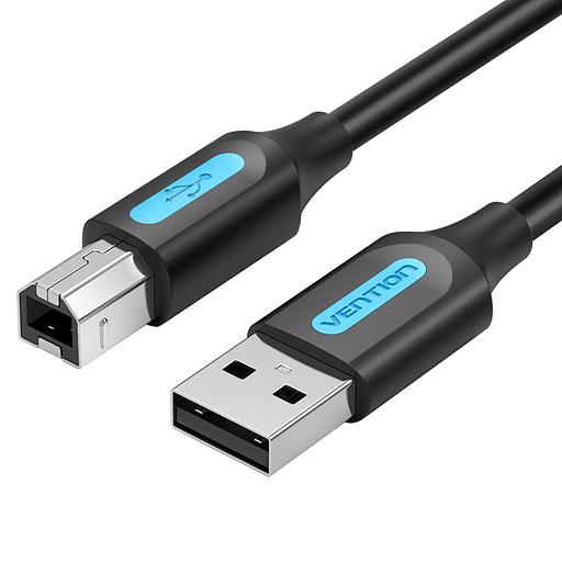 Кабель Vention USB 2.0 A--B (1.5м) Black COQBG фото 1