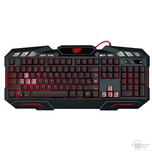 Клавиатура игровая Defender Doom Keeper GK-100DL RU черный фото 1