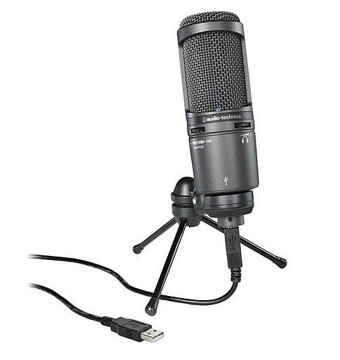 Студийный микрофон Audio-Technica AT2020USB+ черный фото 1
