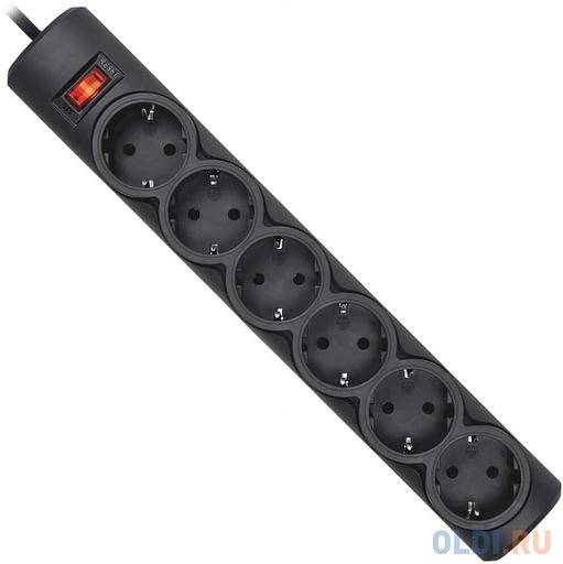 Сетевой фильтр Defender DFS 151 Черный фото 1