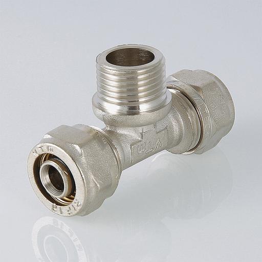 Фитинг обжимной тройник с переходом на наружную резьбу опт фото 5