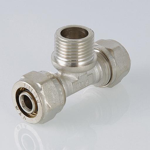 Фитинг обжимной тройник с переходом на наружную резьбу опт фото 7