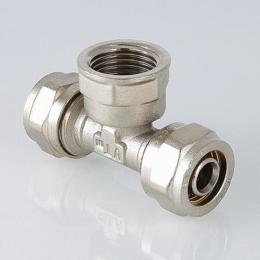 Фитинг обжимной тройник с переходом на внутреннюю резьбу опт фото 6