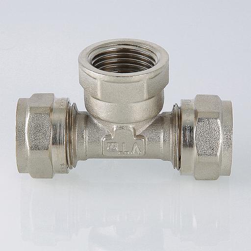 Фитинг обжимной тройник с переходом на внутреннюю резьбу опт фото 7