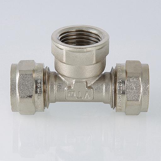 Фитинг обжимной тройник с переходом на внутреннюю резьбу опт фото 8