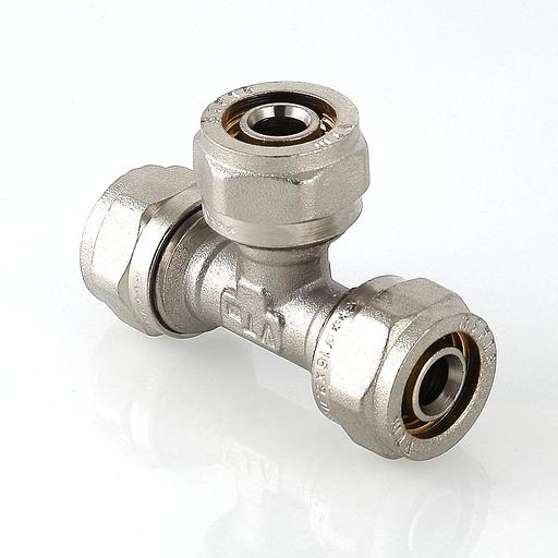 Фитинг обжимной тройник латунный никелированный опт фото 6