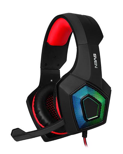 Игровые стереонаушники с микрофоном SVEN AP-U880MV черный-красный SV-016739 фото 1
