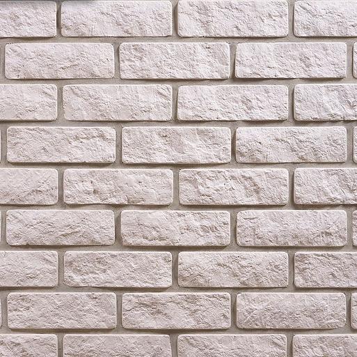 Гипсовый камень Колотый кирпич Белый фото 1