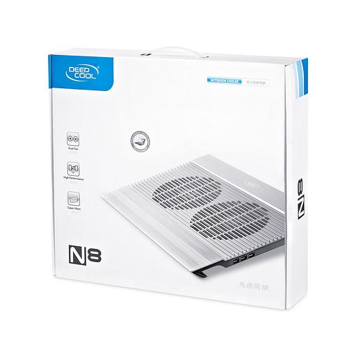 Охлаждающая подставка для ноутбука Deepcool N8 Silver DP-N24N-N8SR 17" Серебристый фото 3