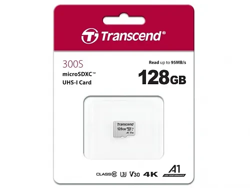 Карта памяти MicroSD 128GB Class 10 U3 Transcend TS128GUSD300S фото 1