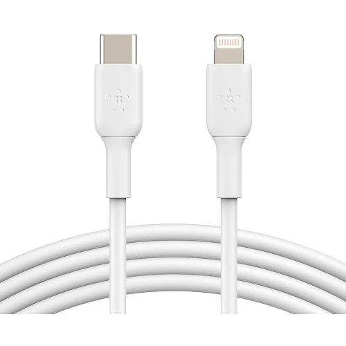 Кабель Belkin Lightning - USB-С PVC 1m white CAA003BT1MWH фото 1