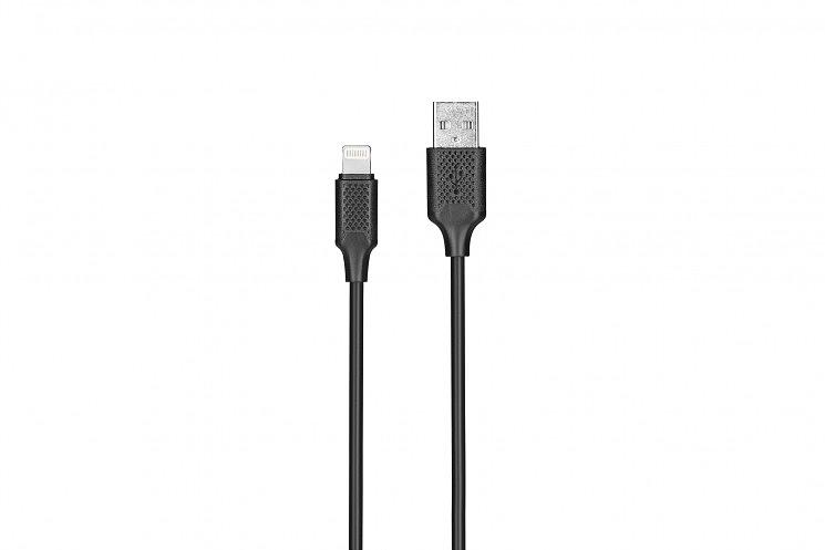 Кабель KITs USB 2.0 to Lightning cable 2A black 1m /Китай/ KITS-W-003 фото 1
