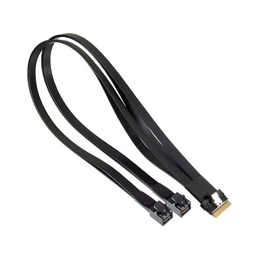 Кабель интерфейсный SlimSAS x8 to 2x4 SlimSAS Supermicro CBL-SAST-1296F-100 фото 1