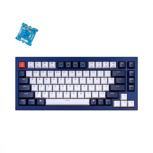 Клавиатура Keychron Q1 QMK HotSwappable Gateron Phantom Blue RGB Knob Navy фото 1