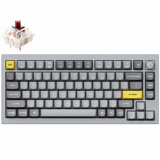 Клавиатура Keychron Q1 QMK HotSwappable Gateron Phantom Brown RGB Knob Space Grey фото 1