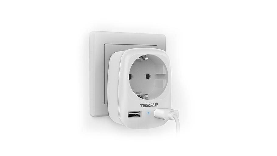 Сетевой фильтр Tessan TS-611-DE белый фото 1
