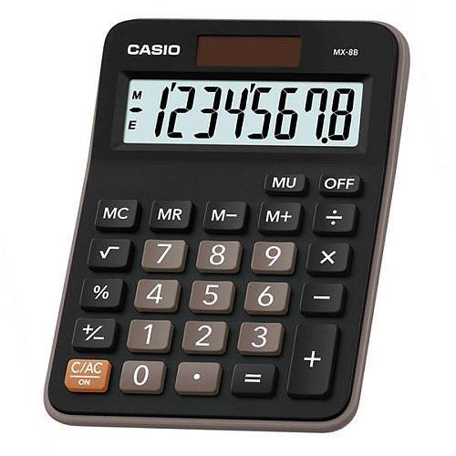 Калькулятор настольный CASIO MX-8B-BK-W-EC фото 1