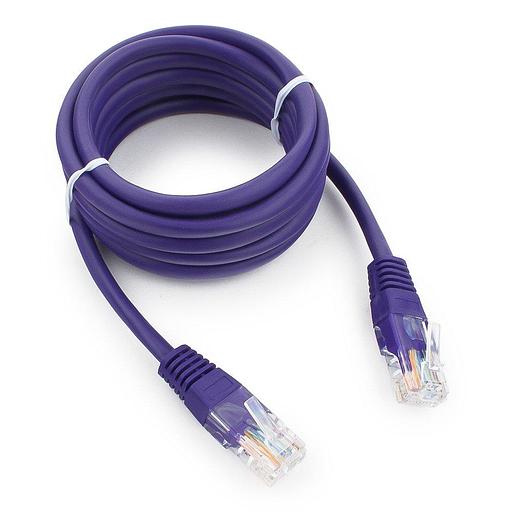 Патч-корд UTP Cablexpert PP12-2M/V кат.5e 2м литой многожильный (фиолетовый) фото 1