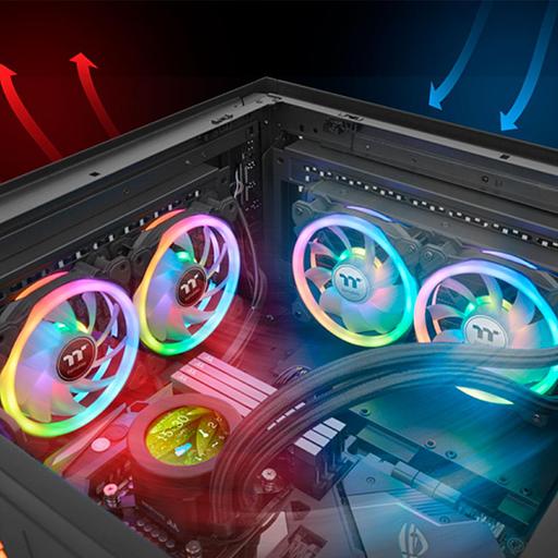 Кулер для компьютерного корпуса Thermaltake SWAFAN 12 RGB Radiator Fan TT Premium Edition (3-Fan Pac фото 2