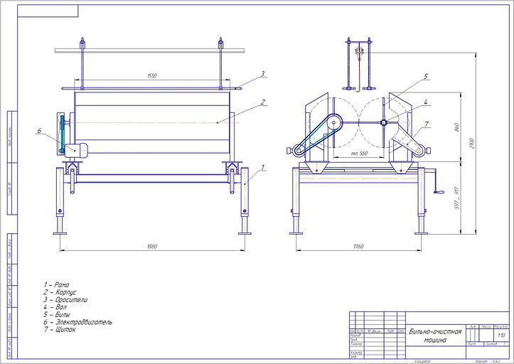 Бильно-очистная машина для удаления воскомассы с остатками оперения фото 3