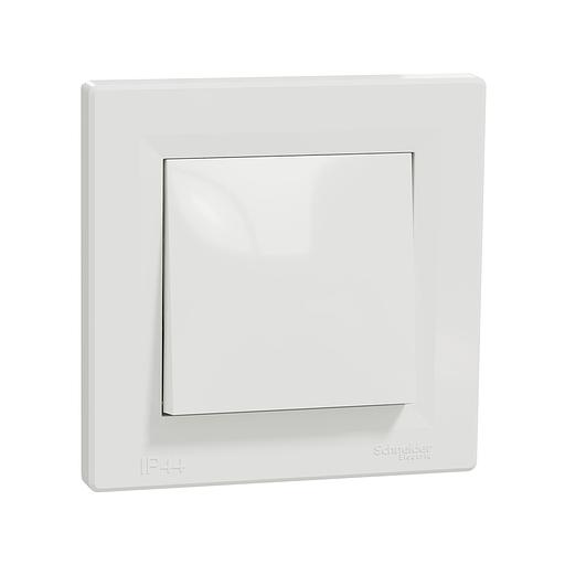 Выключатель одноклавишный SE EPH0100221 Asfora 10AX IP44 в сборе быстрозажим. клеммы белый фото 1