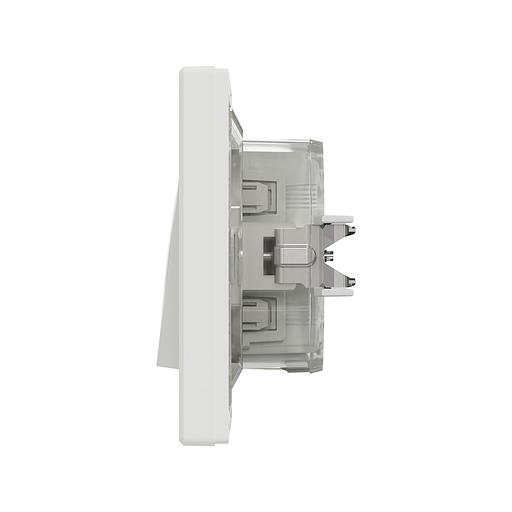 Выключатель одноклавишный SE EPH0100221 Asfora 10AX IP44 в сборе быстрозажим. клеммы белый фото 3