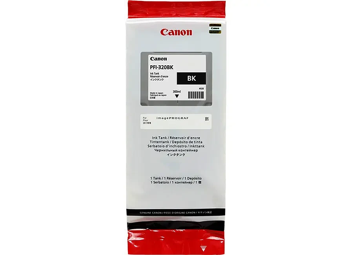 Картридж струйный Canon PFI-320 BK черный (300мл) для imagePROGRAF TM-200/205/300/305 2890C001 фото 1