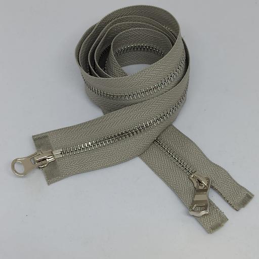 Молния металл №5 110 см 2 зам Платиново-серый серебряный зуб фото 1