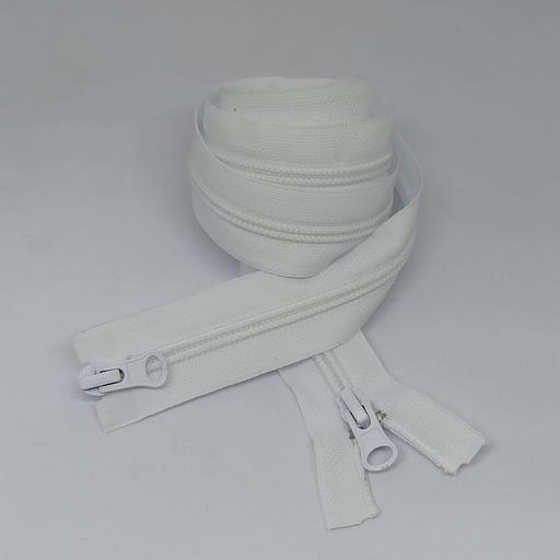 Молния спираль №7 2 замка 110 см Белый фото 1