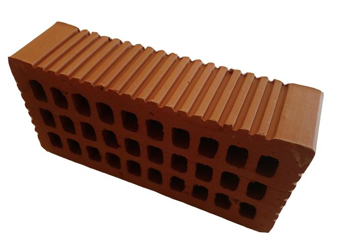Кирпич рядовой одинарный рифлённый М100 фото 1