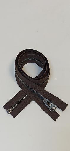Молния металл №8 80см. 1зам. Темный зуб Коричневый фото 1