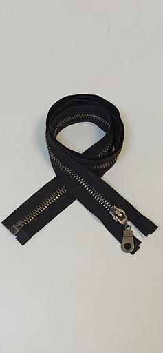 Молния металл №8 85см. 1зам.Темный никель зуб Черный фото 1