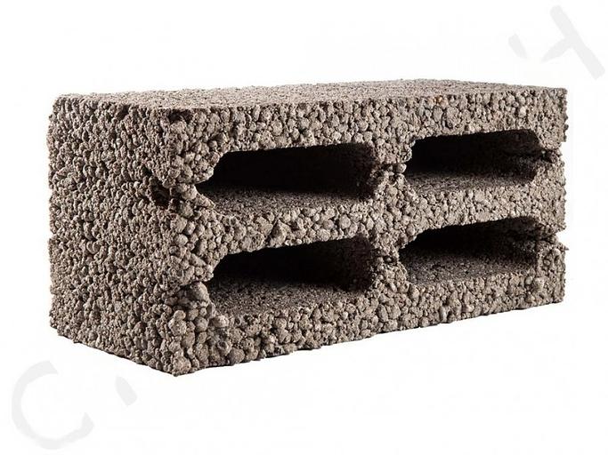 Блок керамзитобетонный с 4 продольными пустотами КСР-ПР-ПС-39-25-F50-650 фото 1