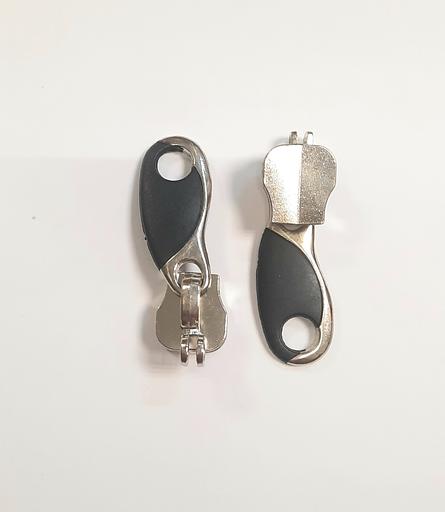 Бегунок спираль R №10 Никель овальная ручка (обратный) фото 1