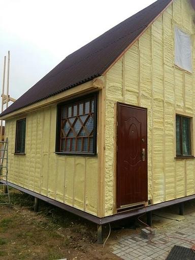 Утепление пеной ППУ (пенополиуретаном) фото 6